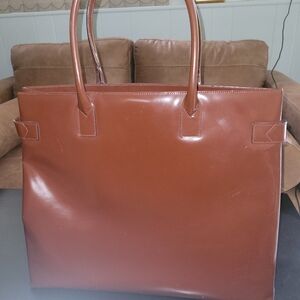 Gucci Brown/BurgandyLeather Tote Bag